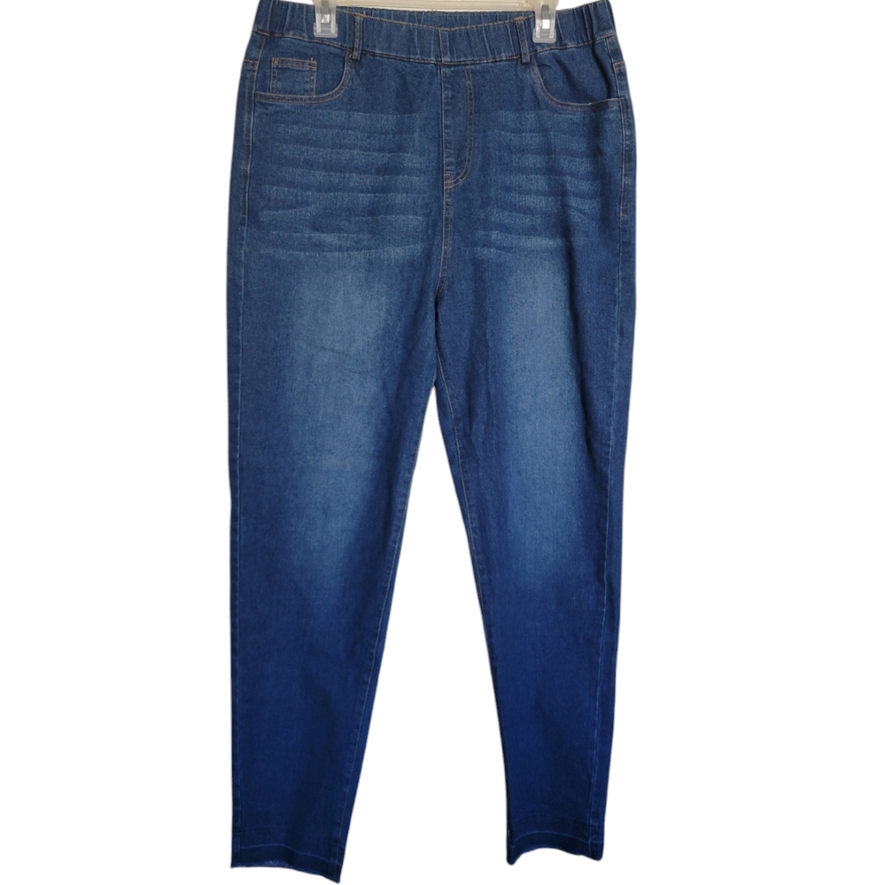 Pull on Jean style pants sz XL Medium Wash